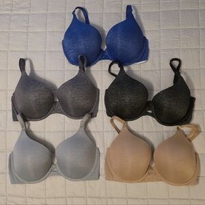 Victoria's Secret Set of Five Padded Bras in Assorted Colors